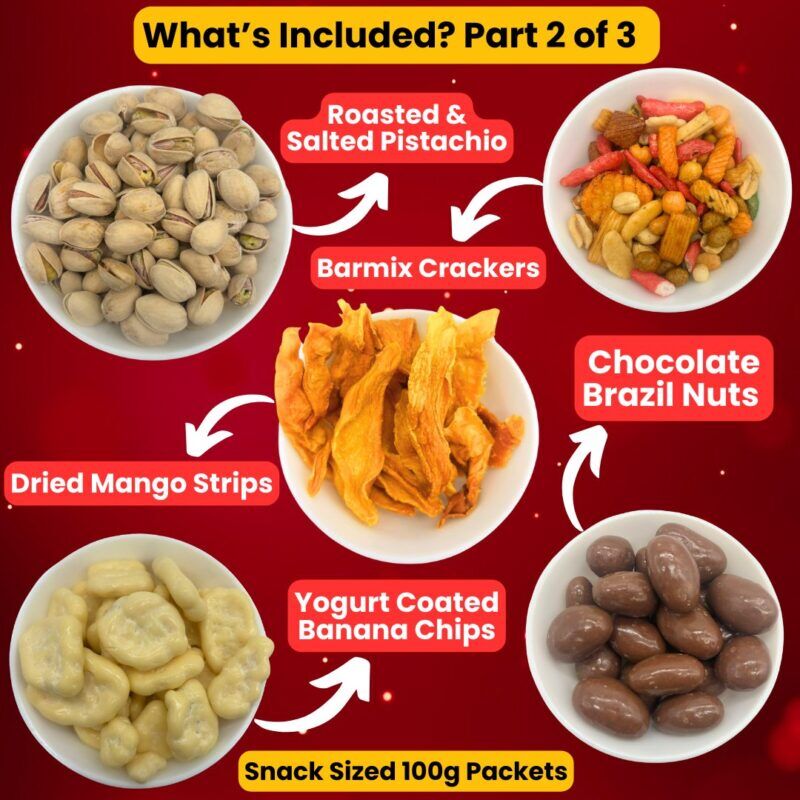 Christmas Snack Box - Contains 15 Of Our Best Selling Nuts & Dried Fruits - Great For Sharing With Loved Ones! - GoodFoodDelivered